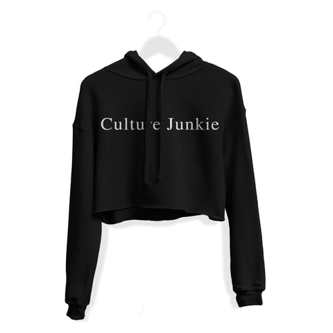 Culture Junkie Crop Hoodie - Black