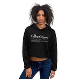 Cultured Queen Crop Hoodie - Black