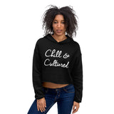 Chill & Cultured Crop Hoodie - Black